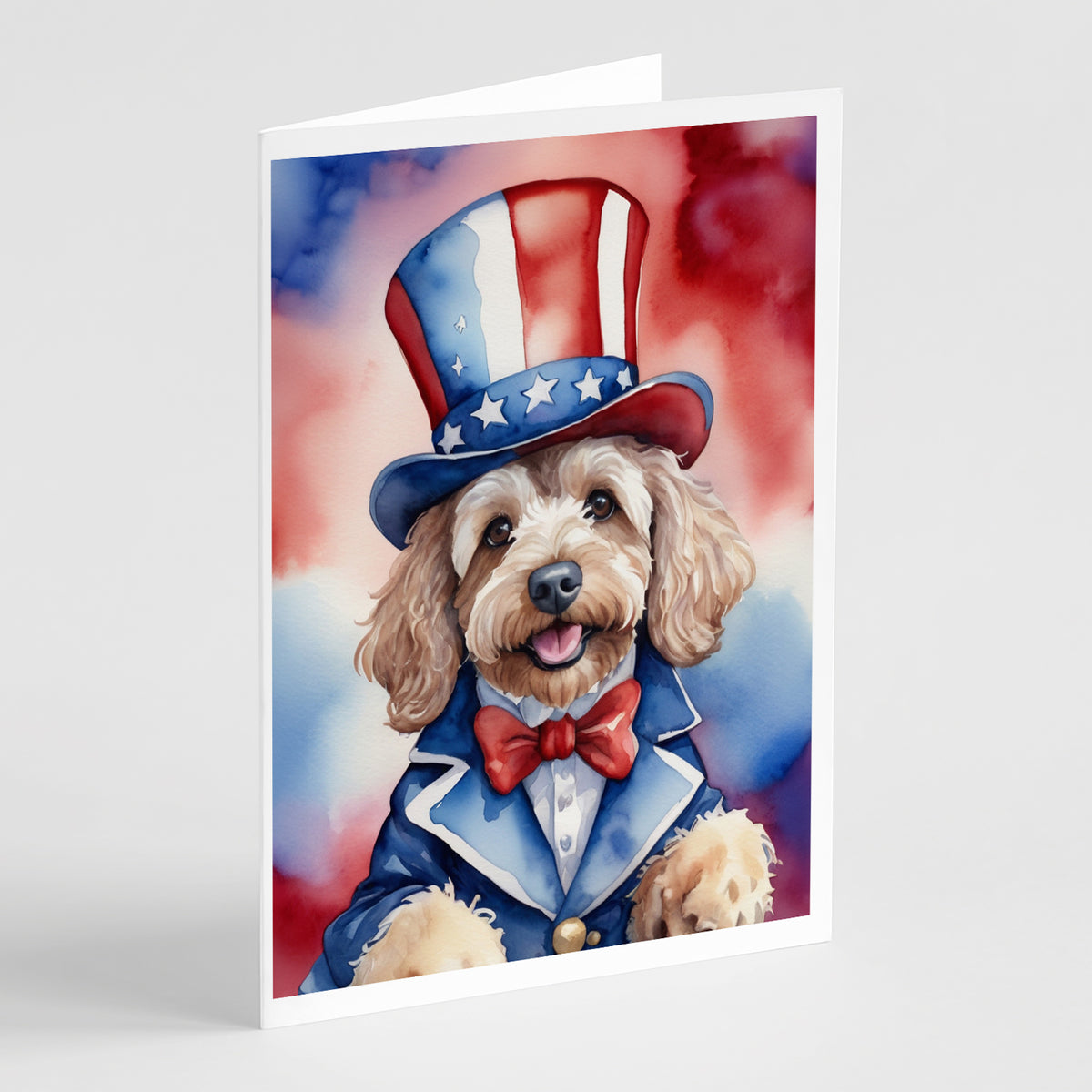 Buy this Cockapoo Patriotic American Greeting Cards Pack of 8
