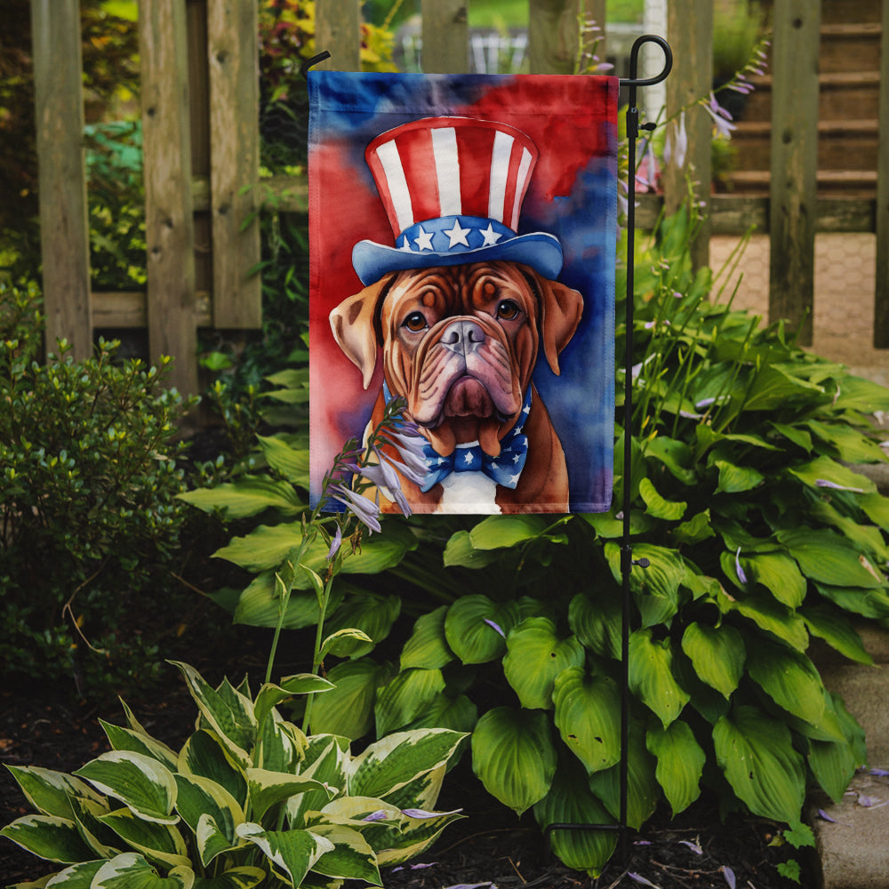 Dogue de Bordeaux Patriotic American Garden Flag