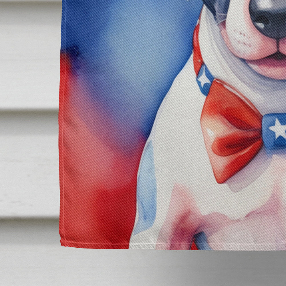 English Bull Terrier Patriotic American House Flag