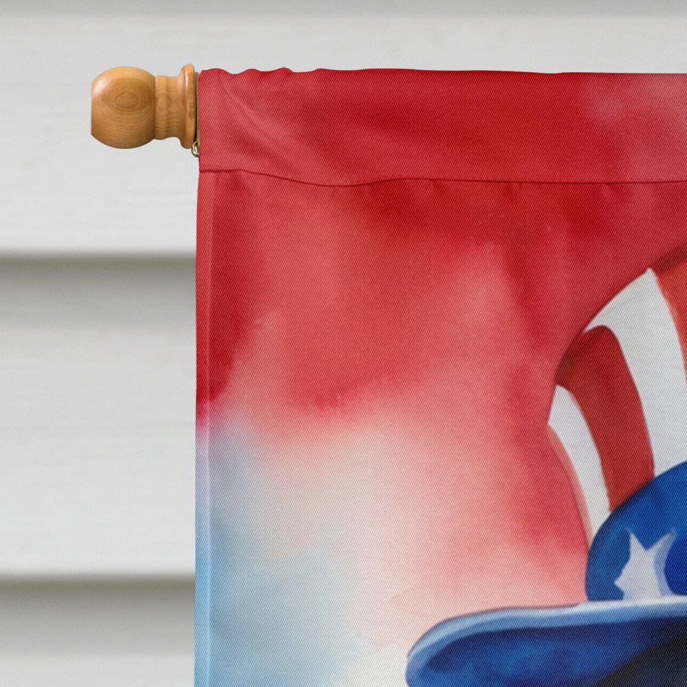 Flat-Coated Retriever Patriotic American House Flag