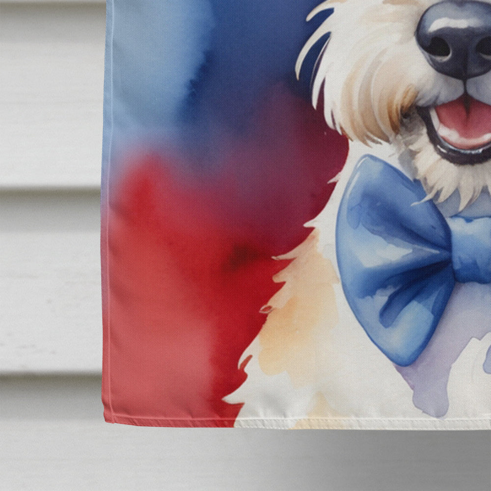 Fox Terrier Patriotic American House Flag