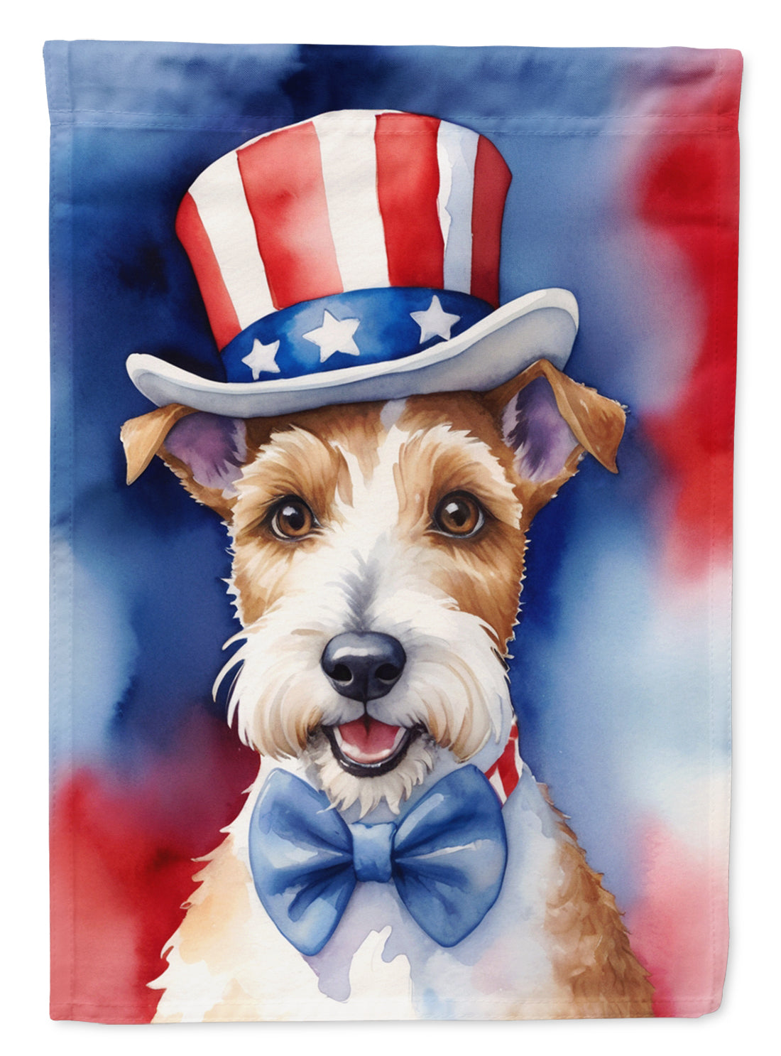 Buy this Fox Terrier Patriotic American Garden Flag