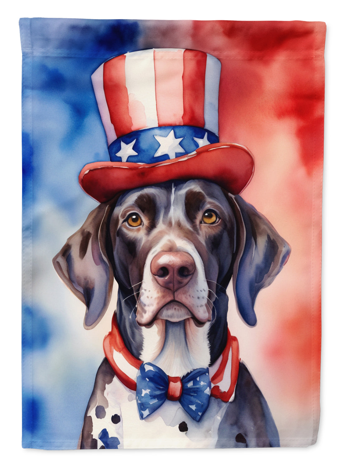 Buy this German Shorthaired Pointer Patriotic American House Flag