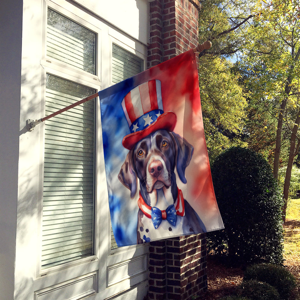 German Shorthaired Pointer Patriotic American House Flag
