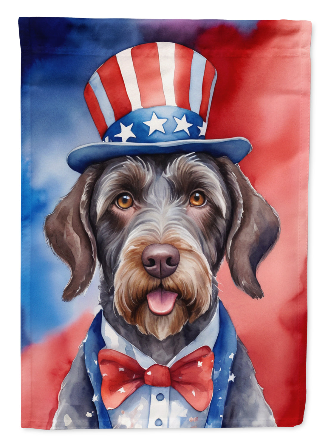 Buy this German Wirehaired Pointer Patriotic American House Flag