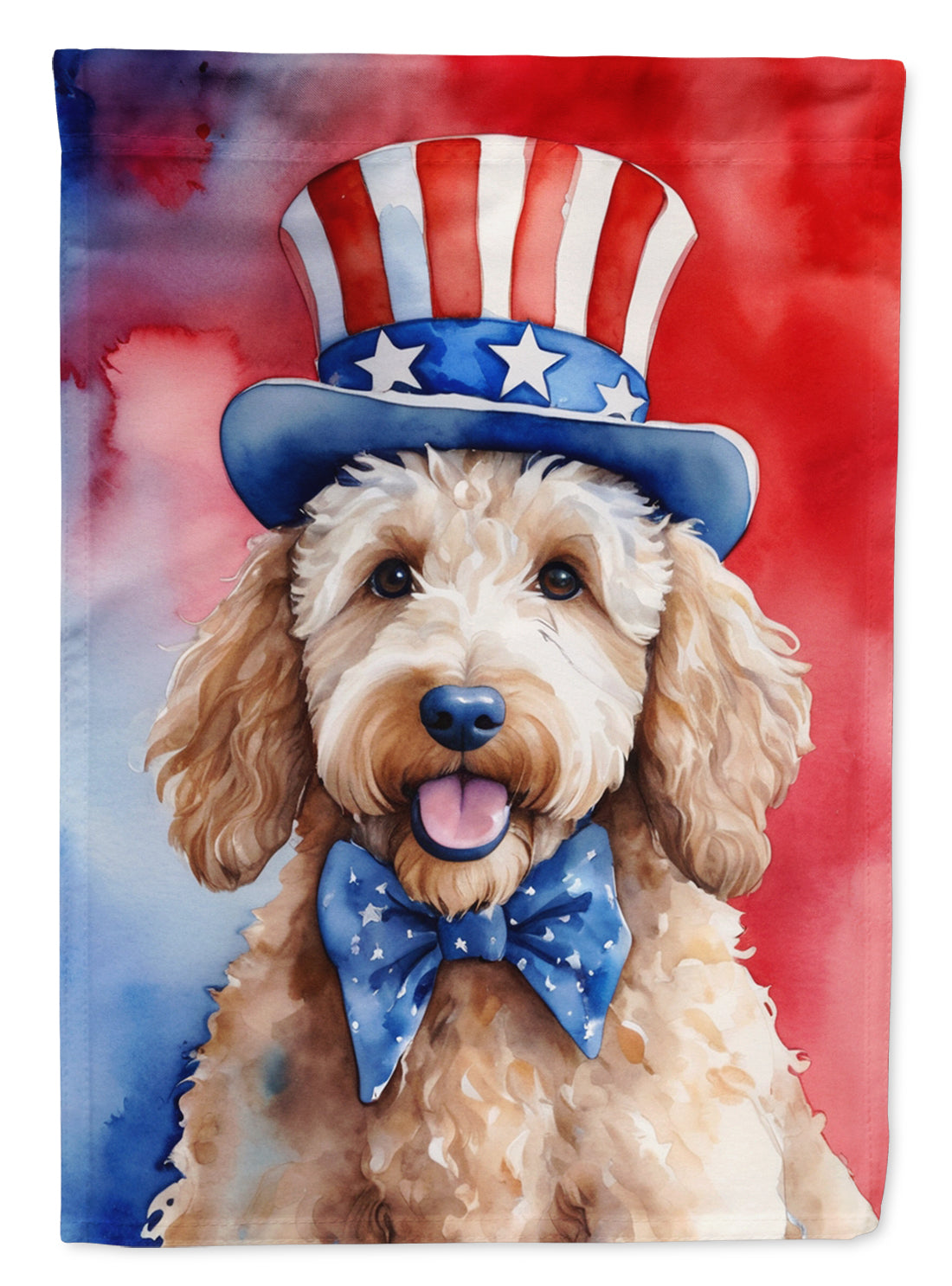 Buy this Goldendoodle Patriotic American Garden Flag
