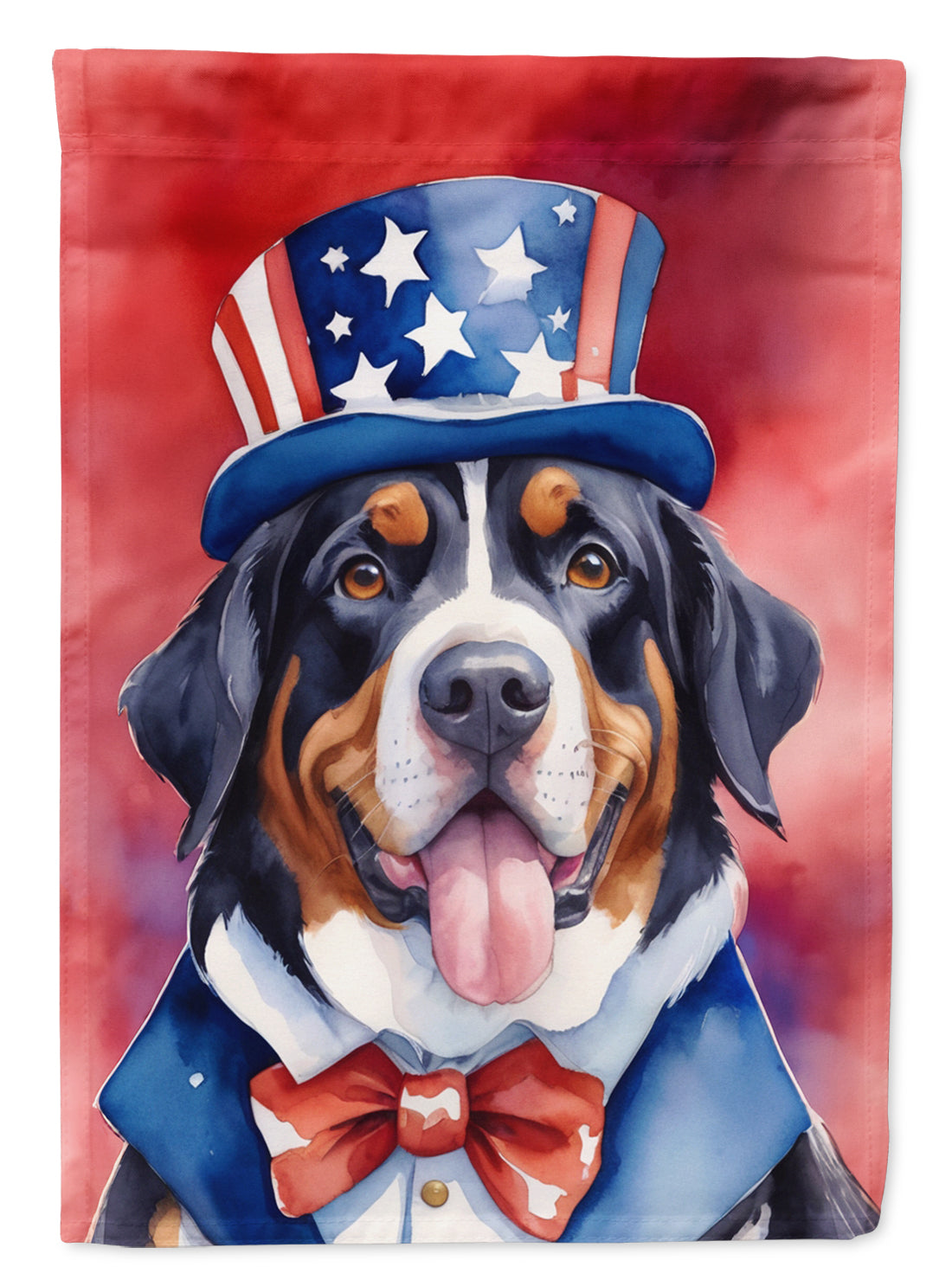 Buy this Greater Swiss Mountain Dog Patriotic American House Flag