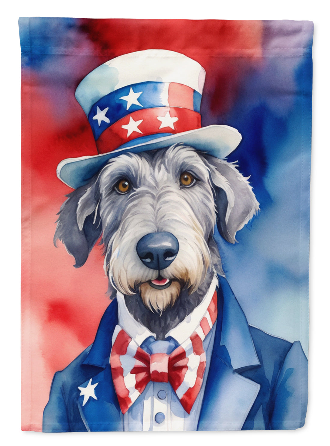 Buy this Irish Wolfhound Patriotic American Garden Flag