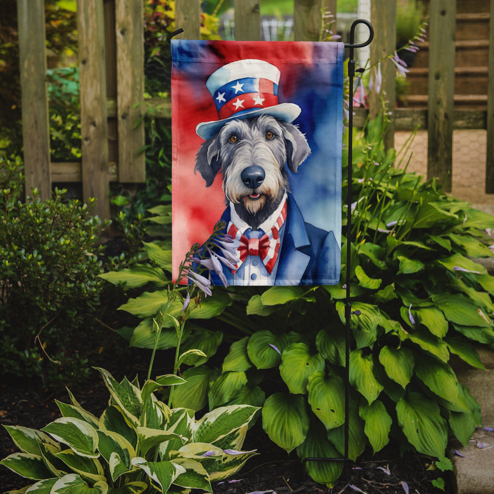 Irish Wolfhound Patriotic American Garden Flag
