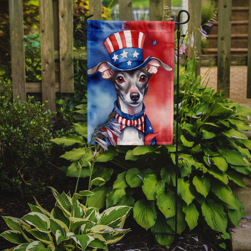 Italian Greyhound Patriotic American Garden Flag