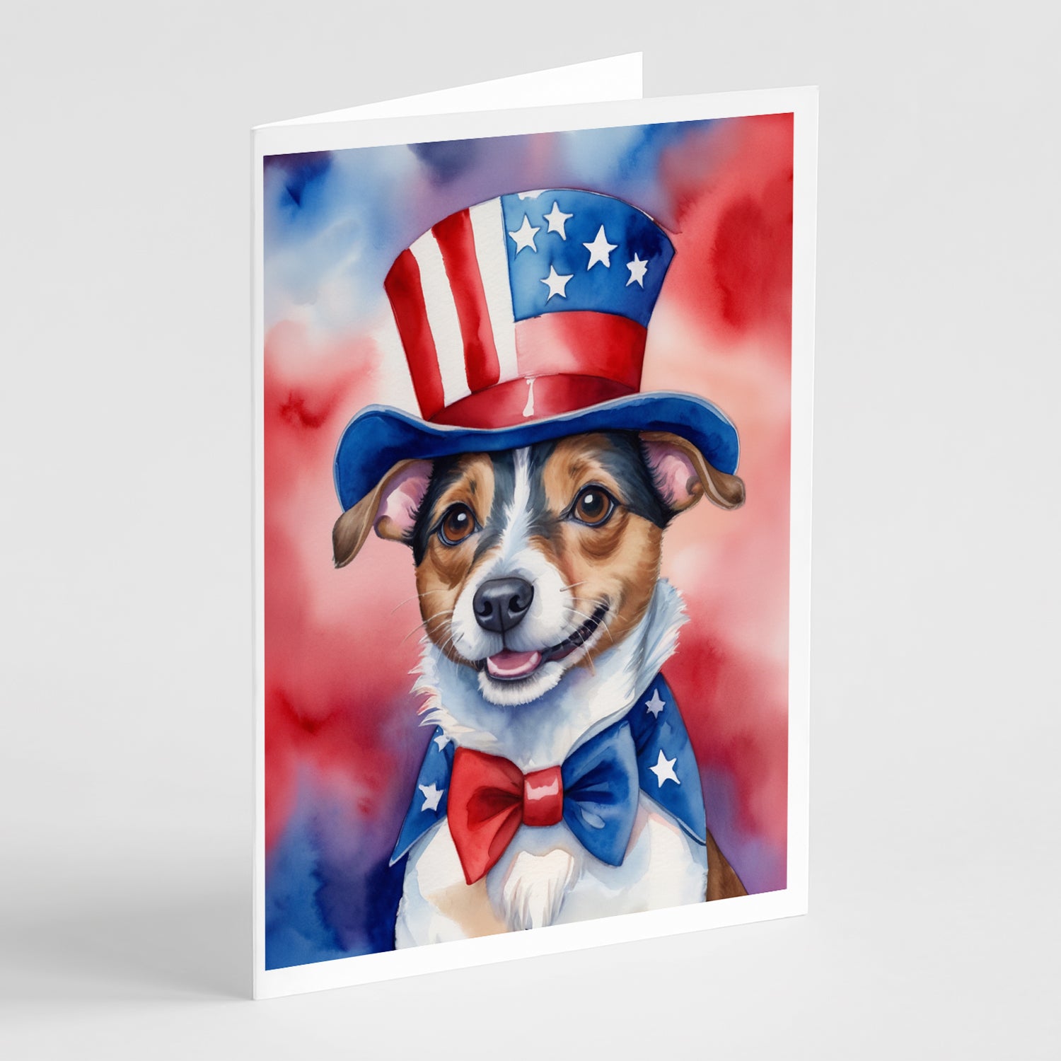 Buy this Jack Russell Terrier Patriotic American Greeting Cards Pack of 8