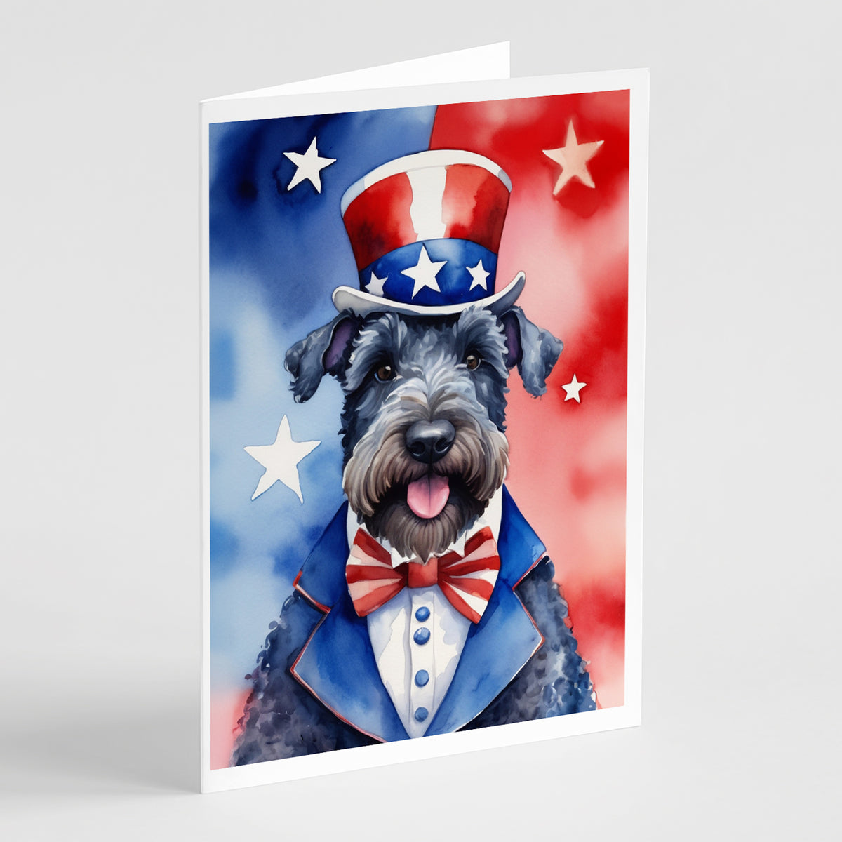 Buy this Kerry Blue Terrier Patriotic American Greeting Cards Pack of 8