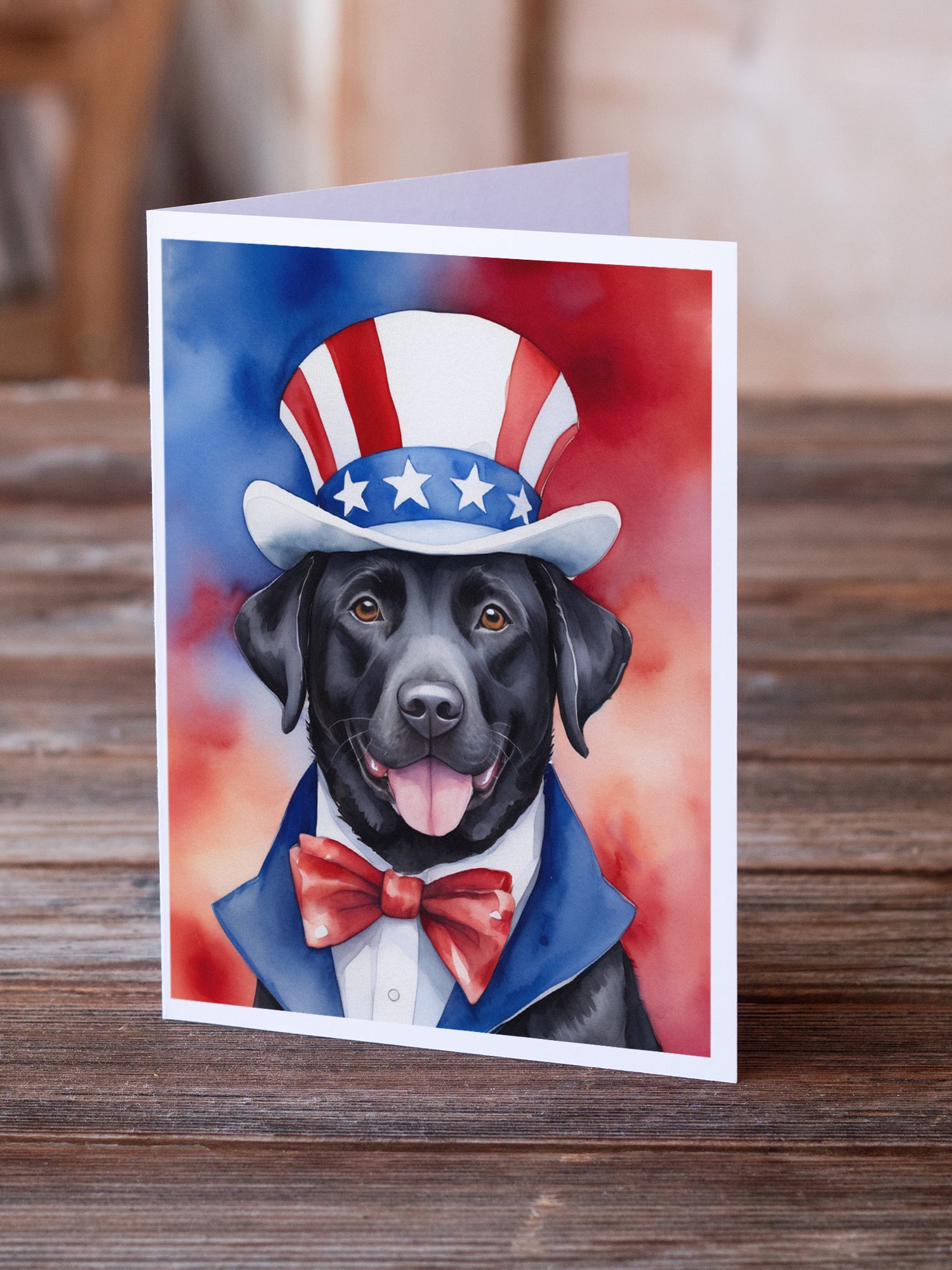 Buy this Labrador Retriever Patriotic American Greeting Cards Pack of 8