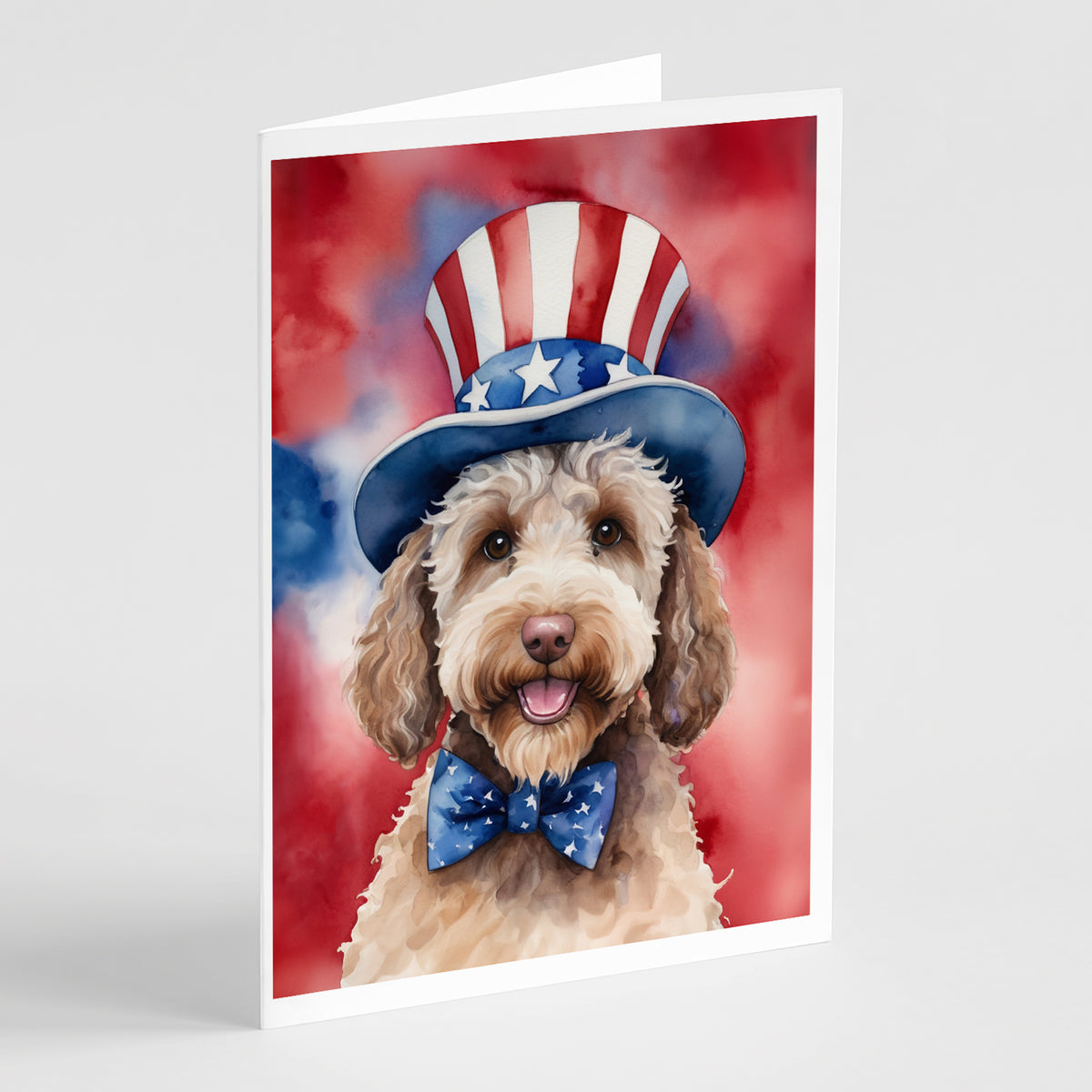 Buy this Labradoodle Patriotic American Greeting Cards Pack of 8