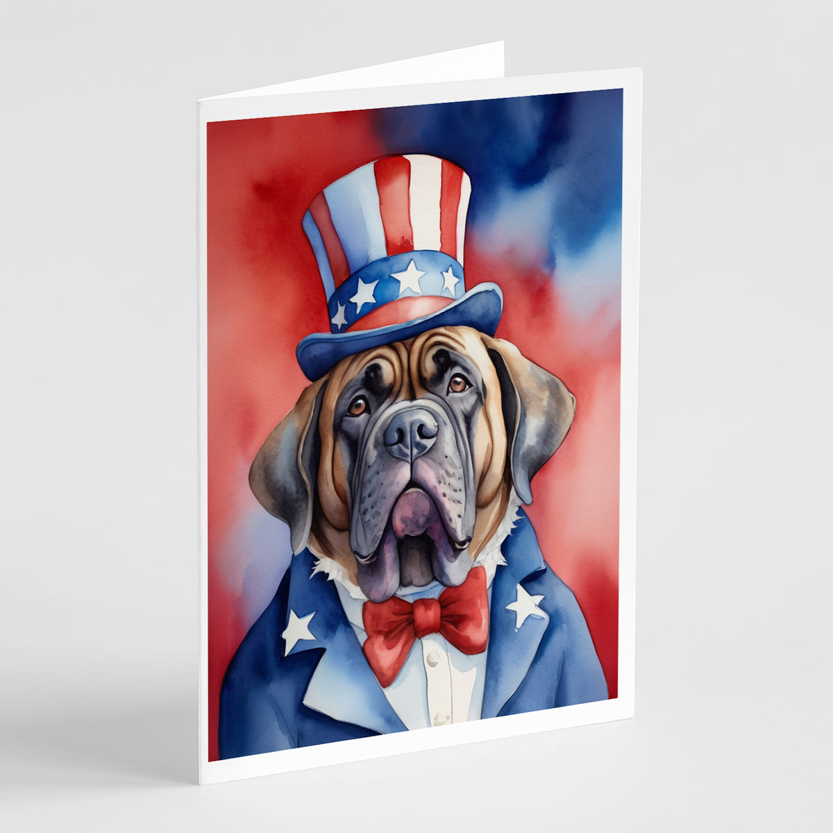 Buy this Mastiff Patriotic American Greeting Cards Pack of 8