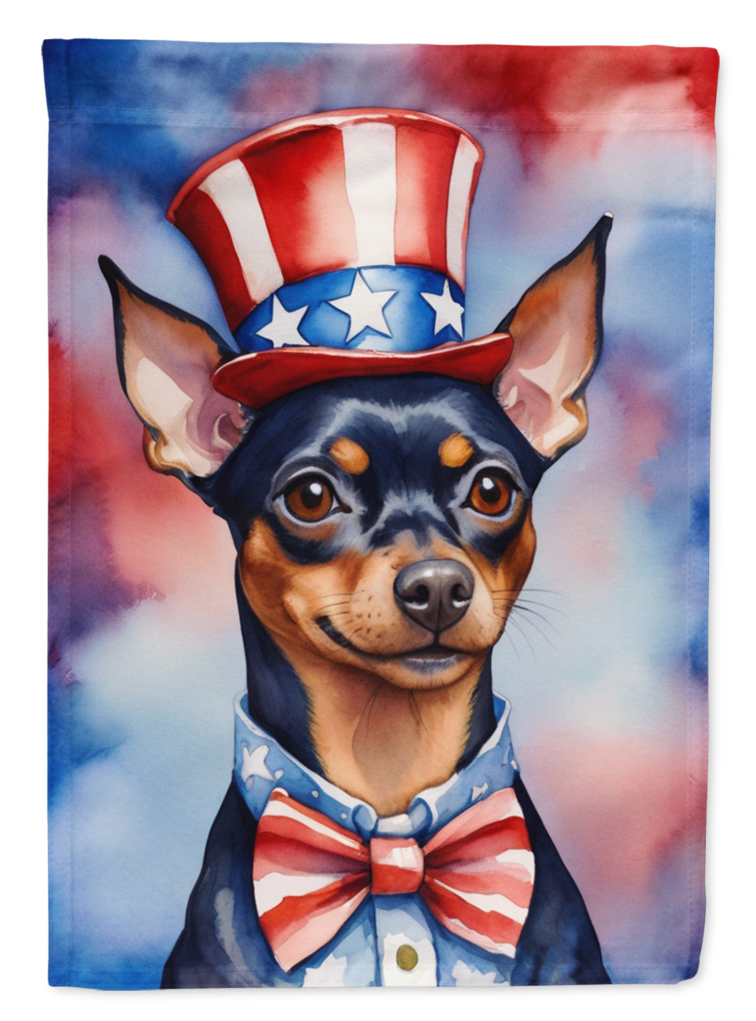 Buy this Miniature Pinscher Patriotic American House Flag