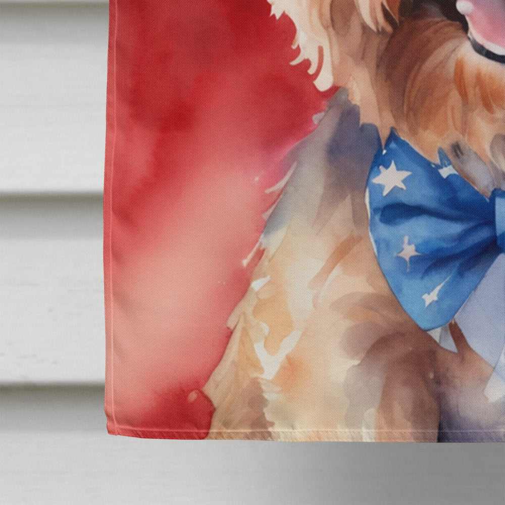 Norfolk Terrier Patriotic American House Flag