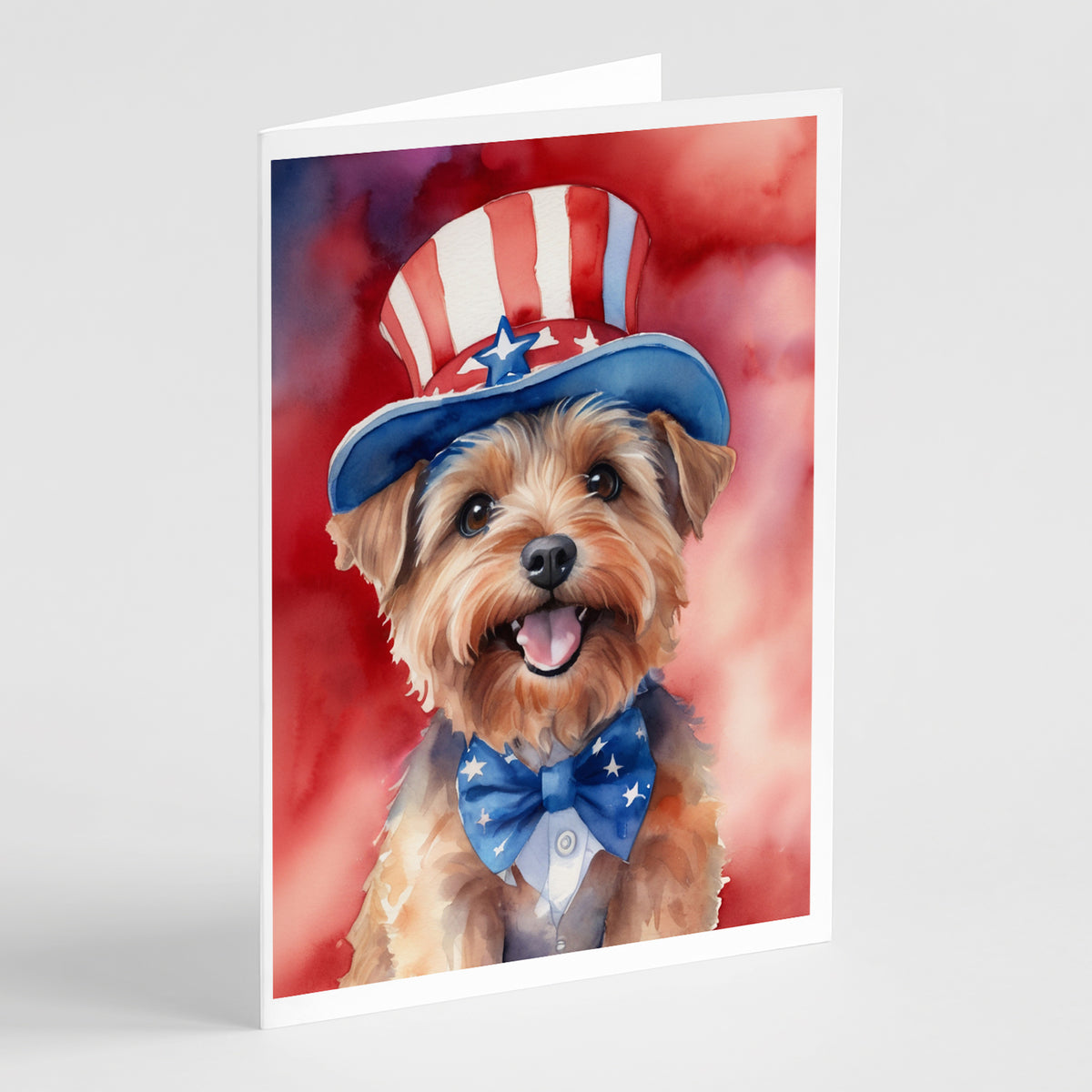 Buy this Norfolk Terrier Patriotic American Greeting Cards Pack of 8