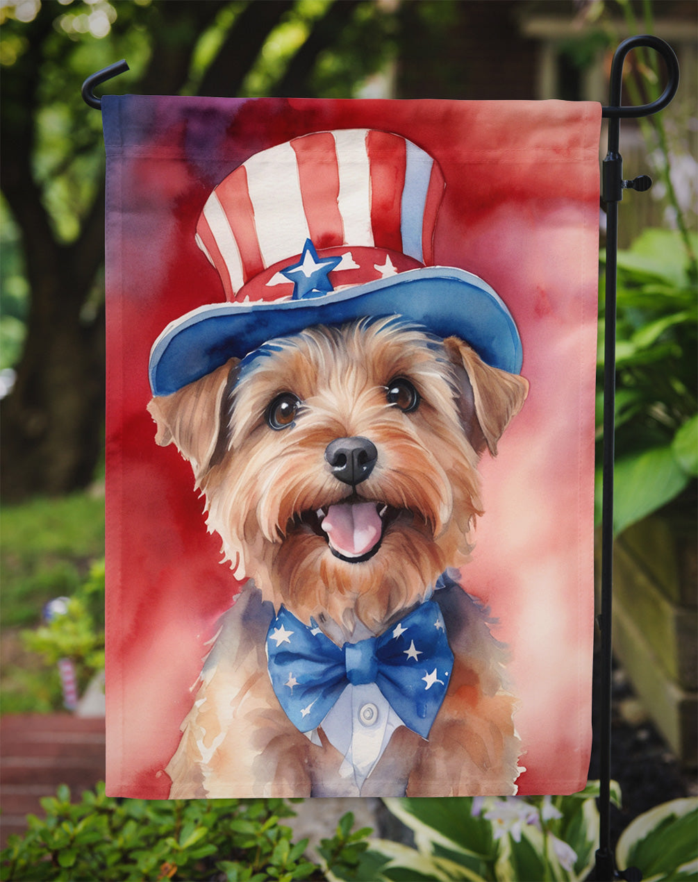 Norfolk Terrier Patriotic American Garden Flag