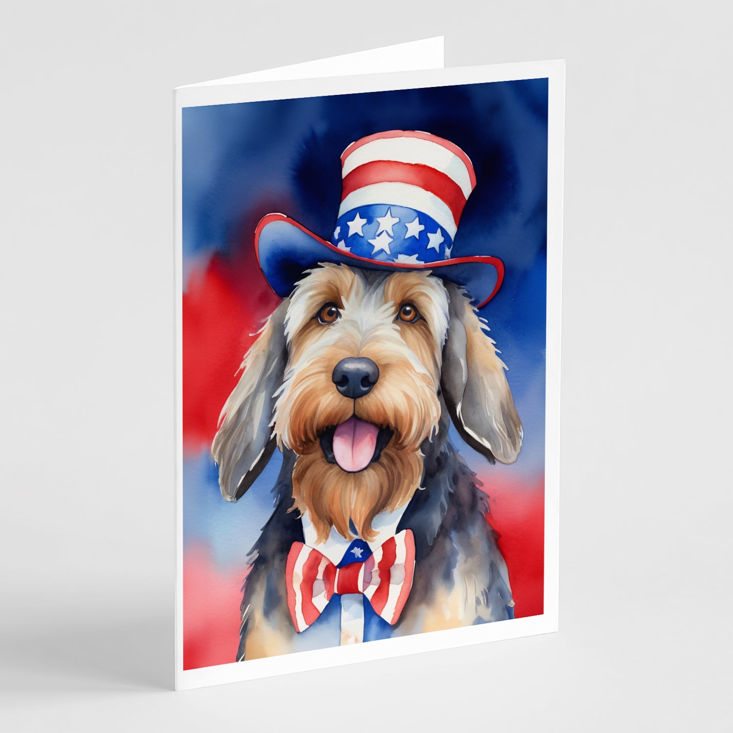 Buy this Otterhound Patriotic American Greeting Cards Pack of 8