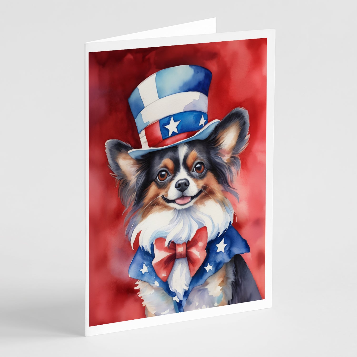 Buy this Papillon Patriotic American Greeting Cards Pack of 8