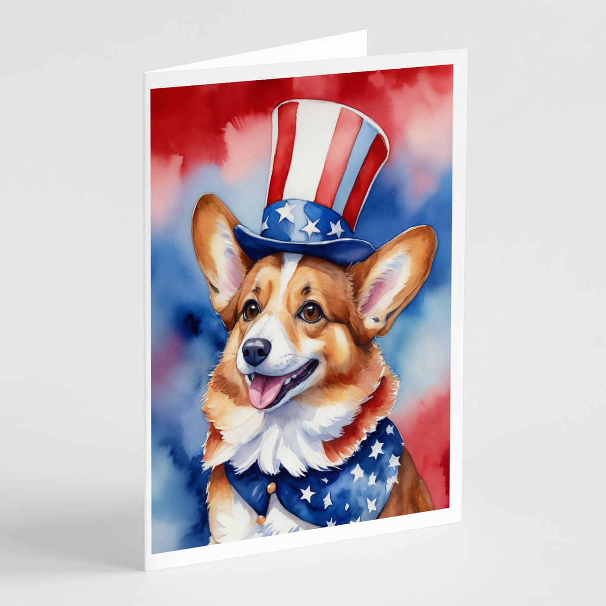 Buy this Corgi Patriotic American Greeting Cards Pack of 8