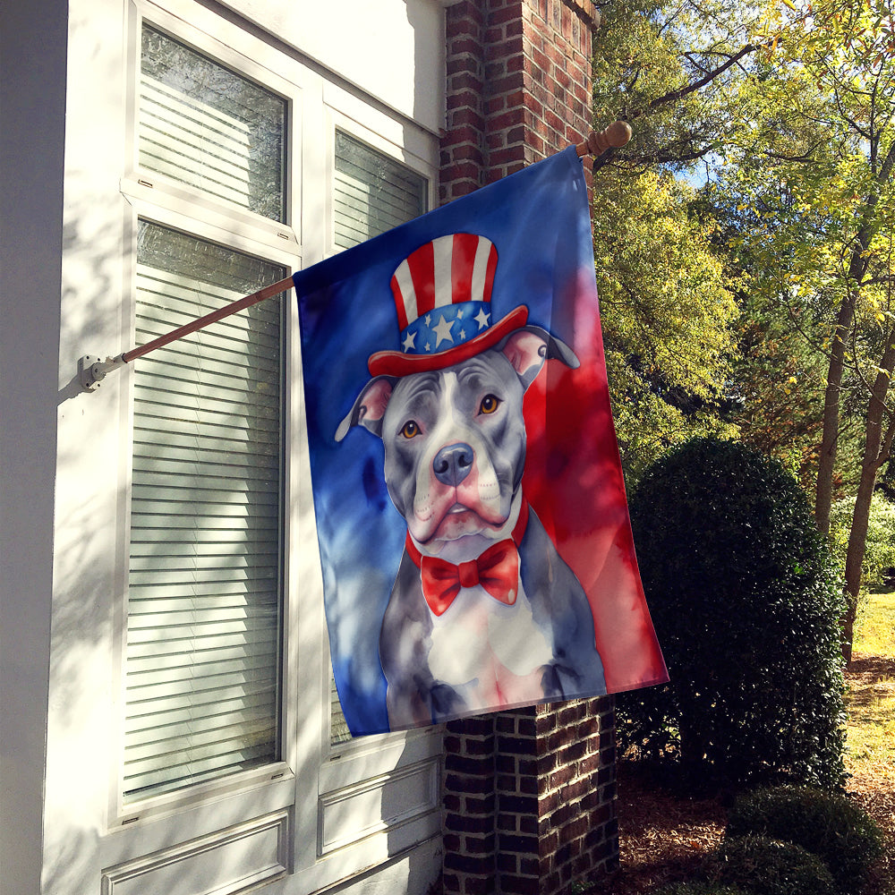 Pit Bull Terrier Patriotic American House Flag