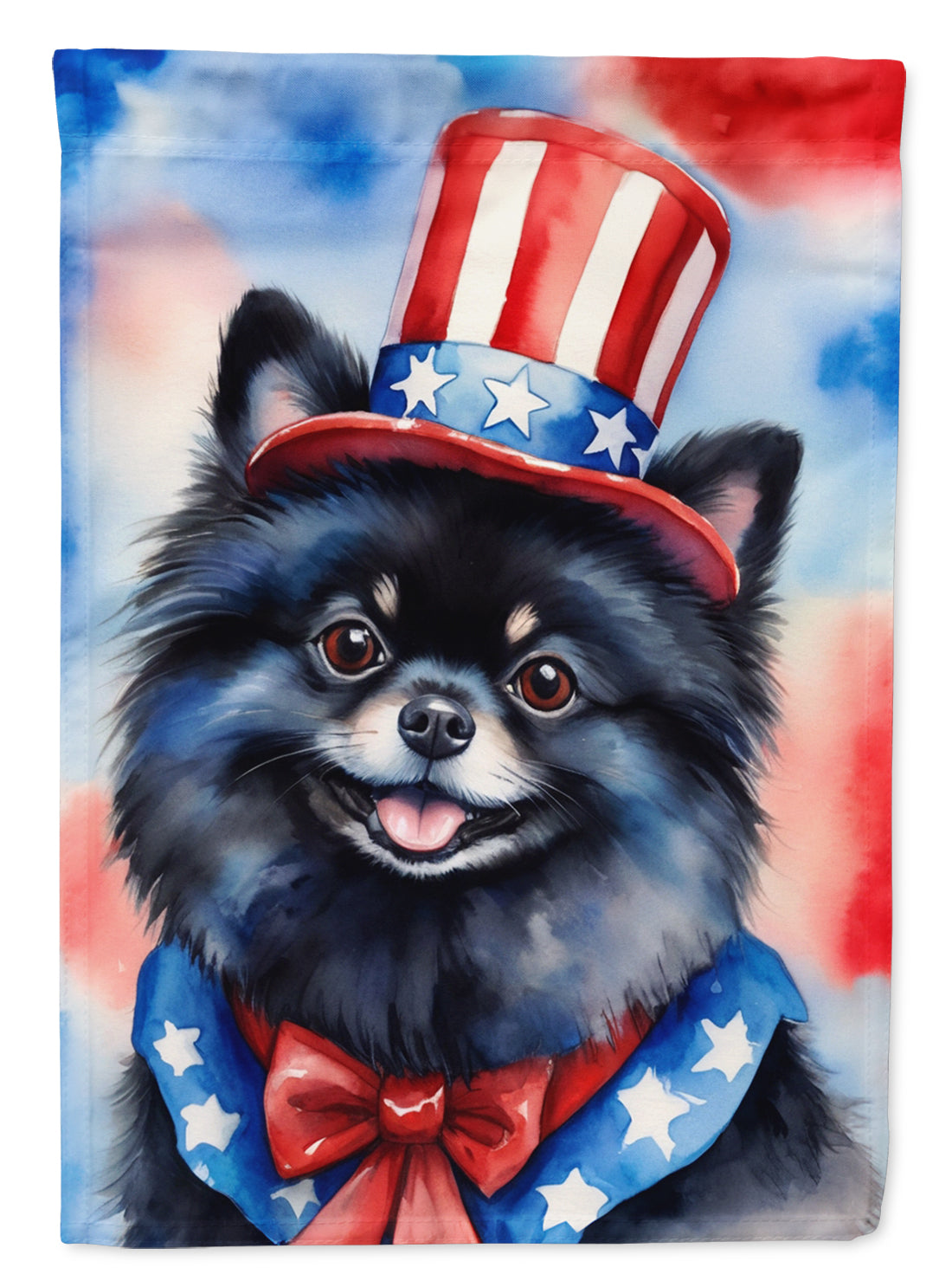 Buy this Pomeranian Patriotic American Garden Flag