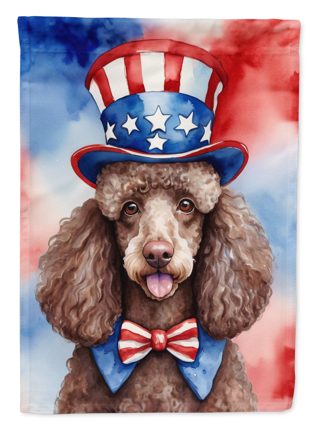 Buy this Poodle Patriotic American House Flag