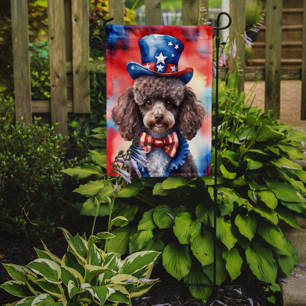 Poodle Patriotic American Garden Flag