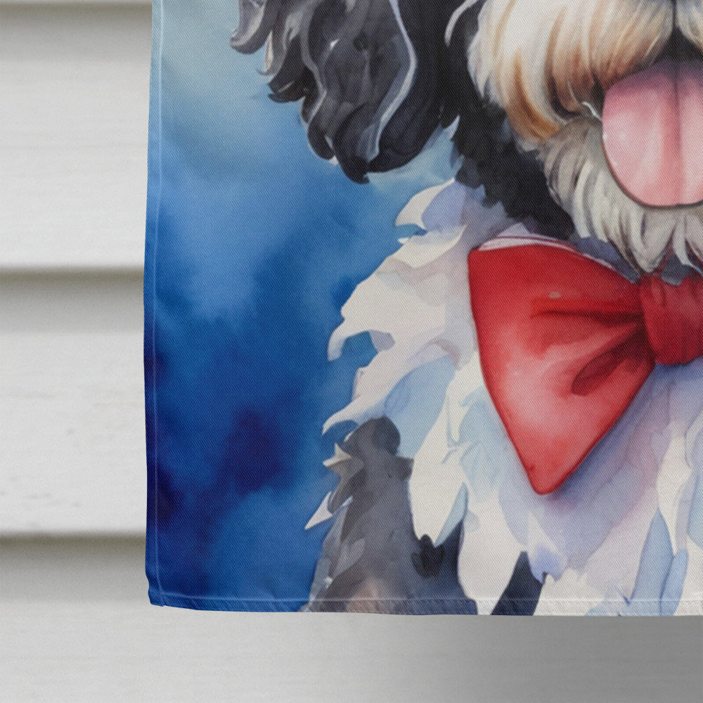 Portuguese Water Dog Patriotic American House Flag