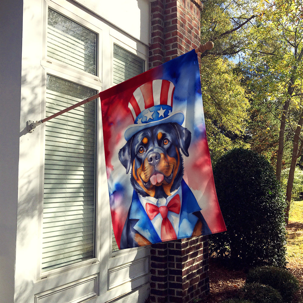 Rottweiler Patriotic American House Flag
