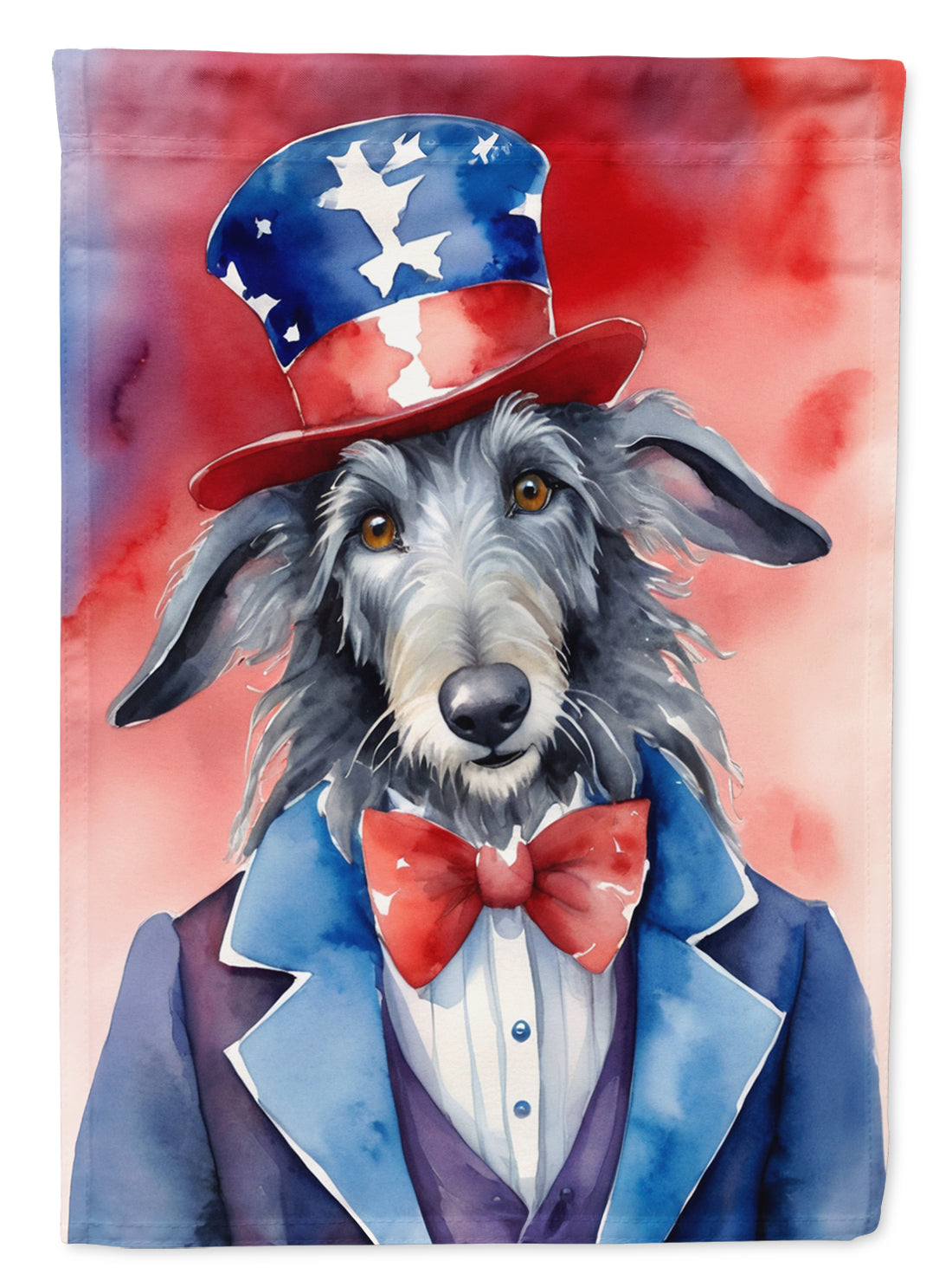 Buy this Scottish Deerhound Patriotic American House Flag