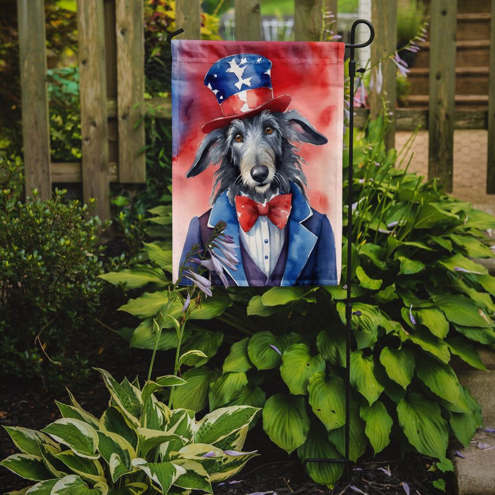 Scottish Deerhound Patriotic American Garden Flag