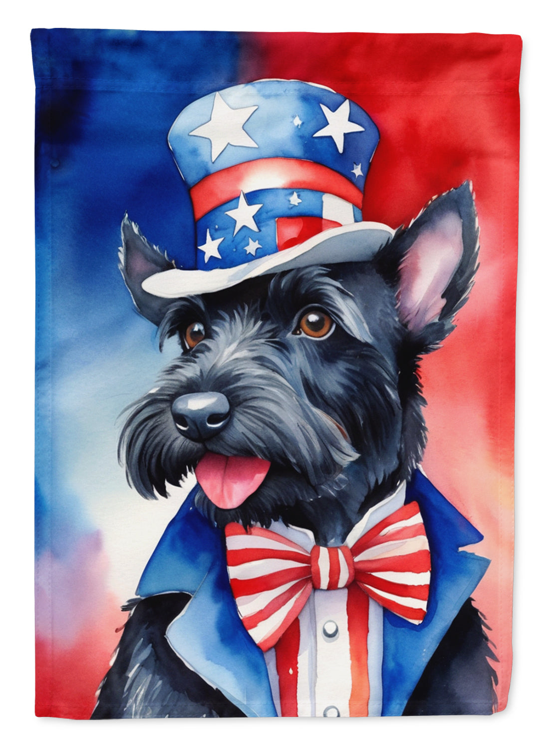 Buy this Scottish Terrier Patriotic American House Flag