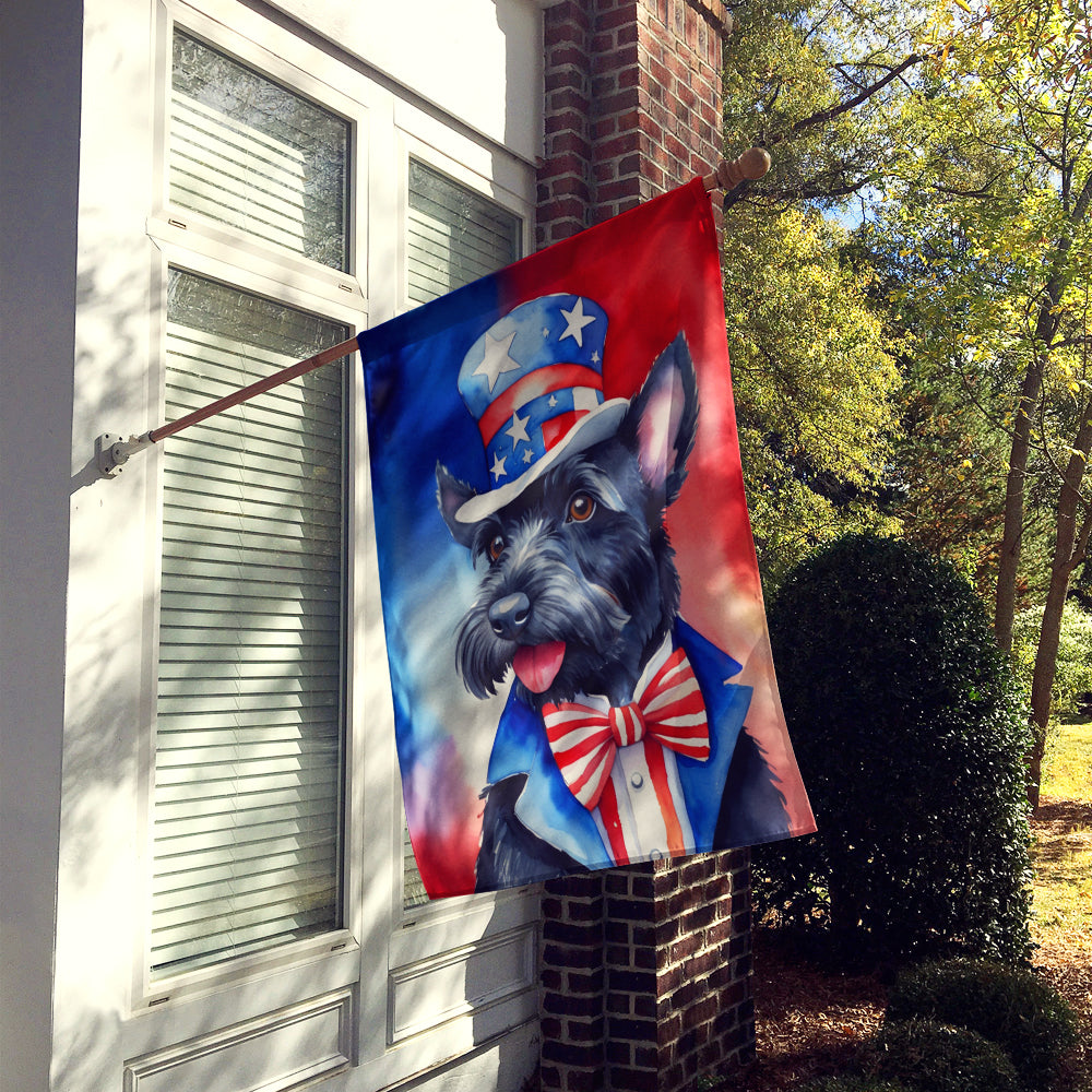 Buy this Scottish Terrier Patriotic American House Flag