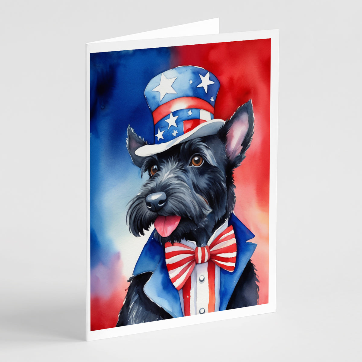 Buy this Scottish Terrier Patriotic American Greeting Cards Pack of 8