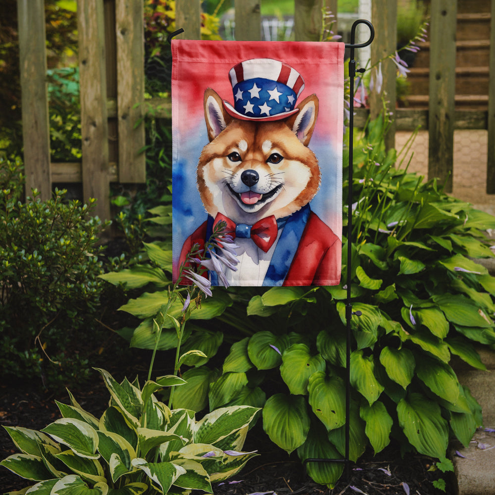 Shiba Inu Patriotic American Garden Flag