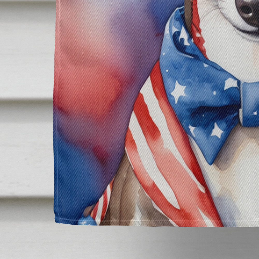 Whippet Patriotic American House Flag