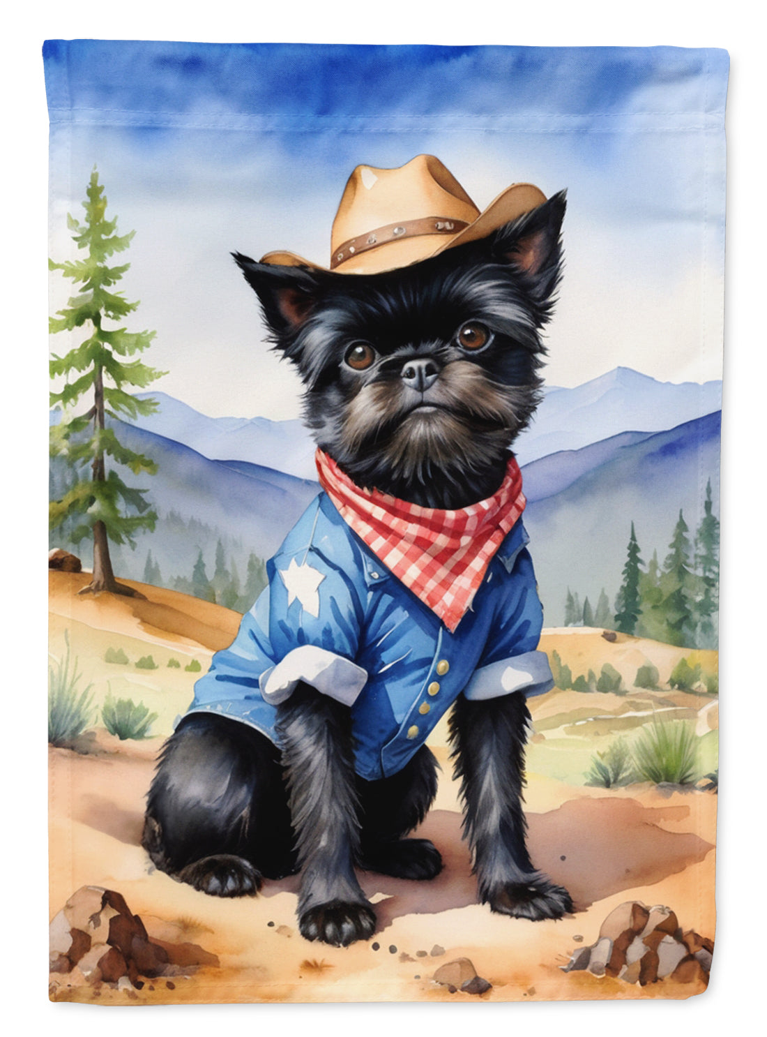Buy this Affenpinscher Cowboy Welcome House Flag