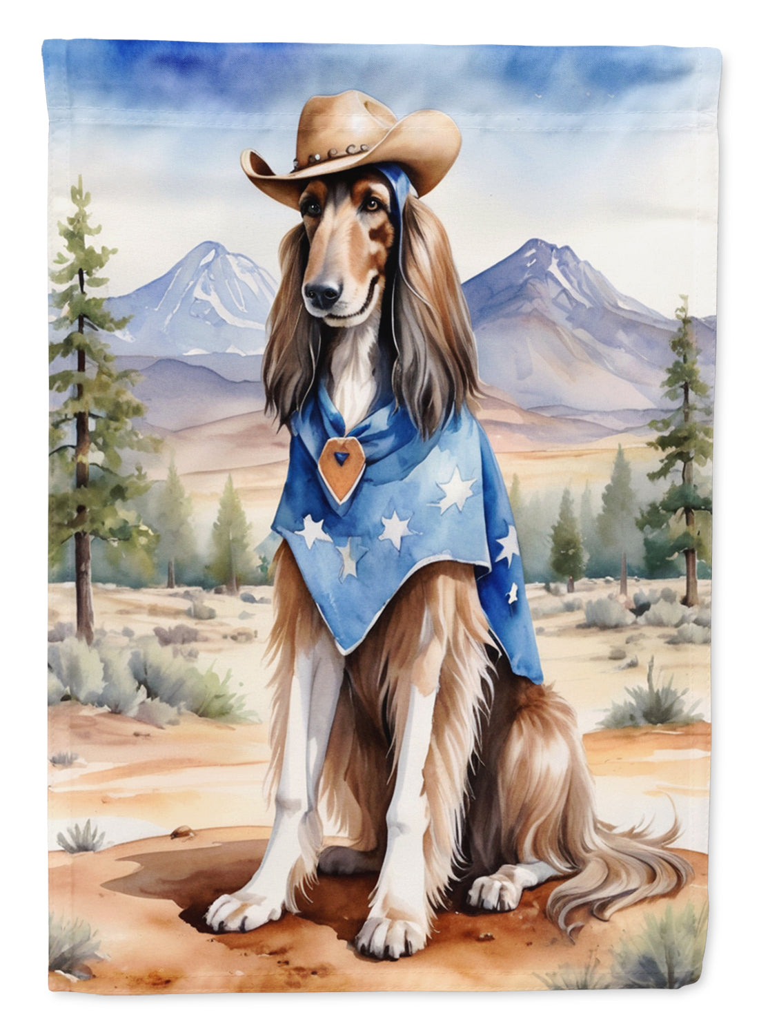 Buy this Afghan Hound Cowboy Welcome  Garden Flag