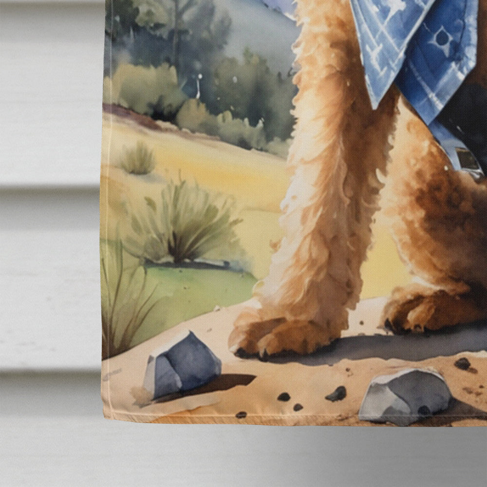 Airedale Terrier Cowboy Welcome House Flag