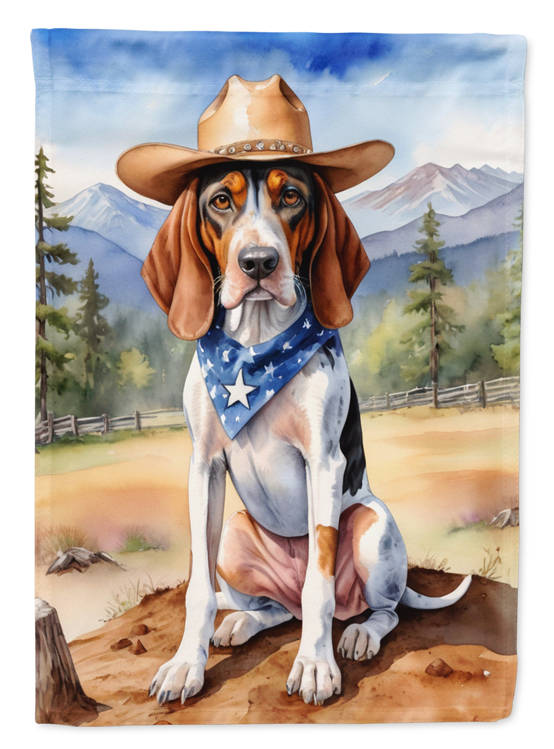 Buy this American English Coonhound Cowboy Welcome House Flag