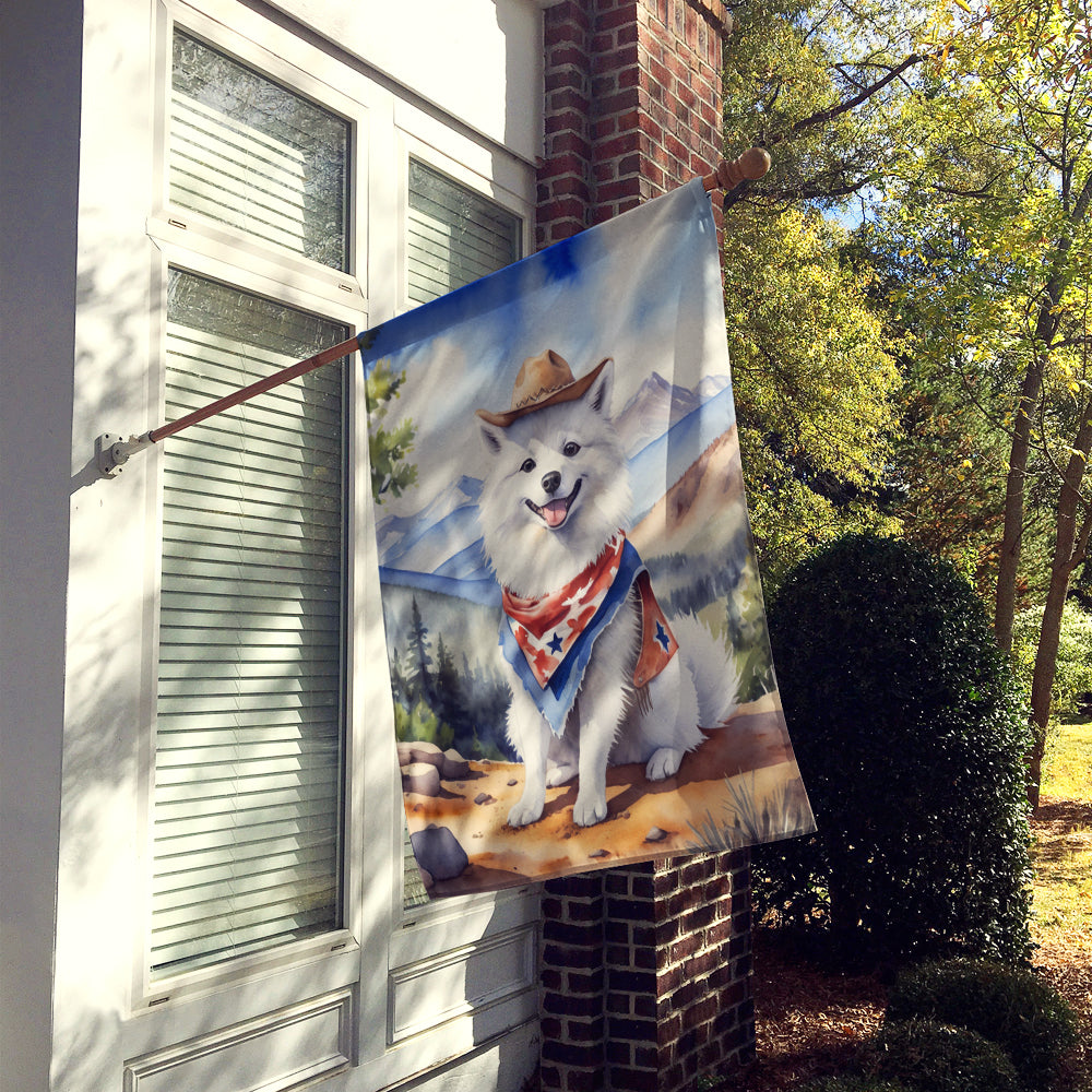 Buy this American Eskimo Cowboy Welcome House Flag