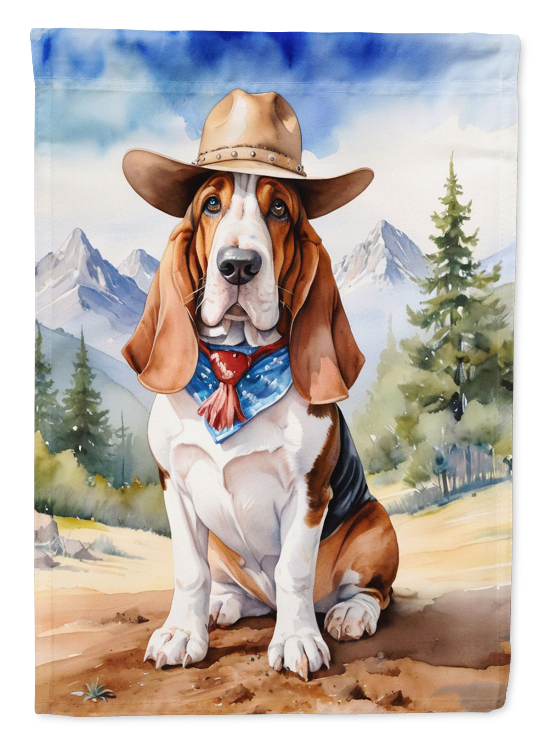 Buy this Basset Hound Cowboy Welcome House Flag