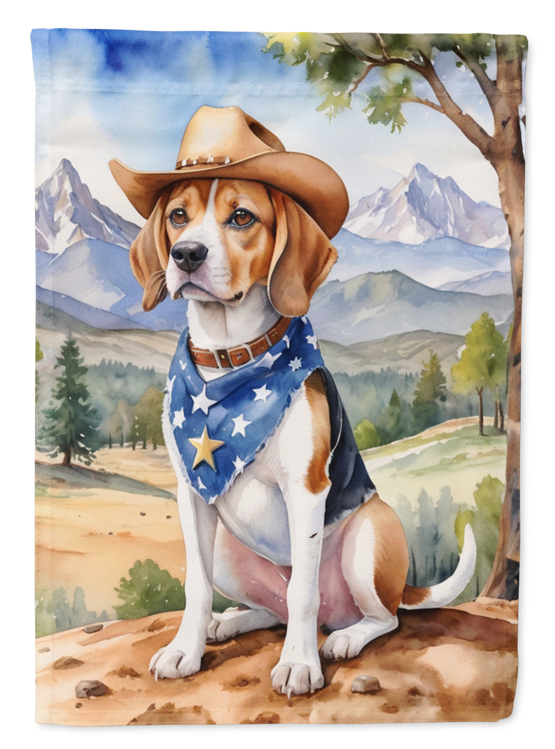 Buy this Beagle Cowboy Welcome House Flag