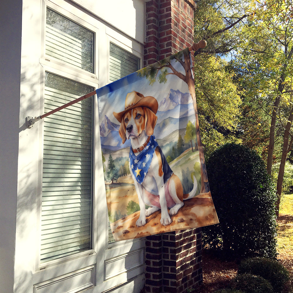 Beagle Cowboy Welcome House Flag