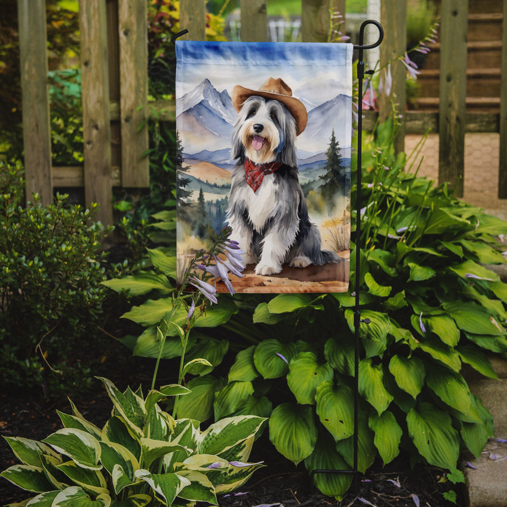 Buy this Bearded Collie Cowboy Welcome Garden Flag
