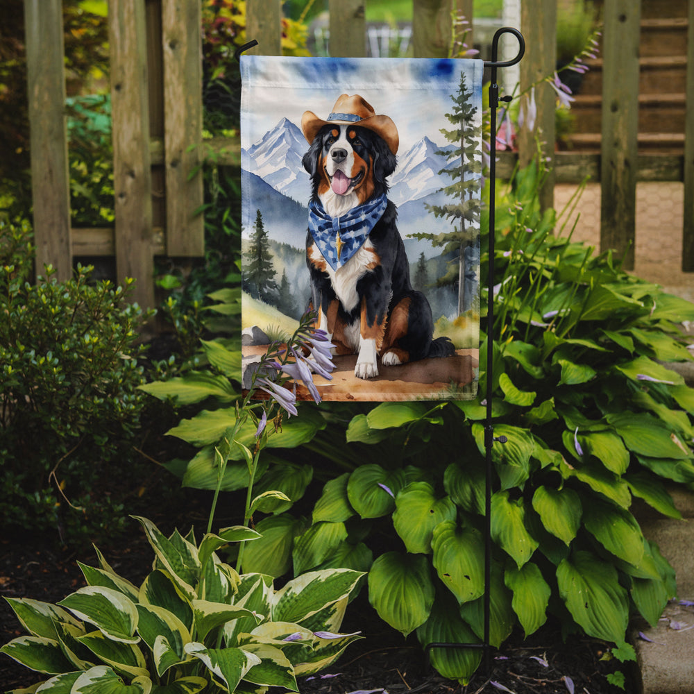 Buy this Bernese Mountain Dog Cowboy Welcome Garden Flag