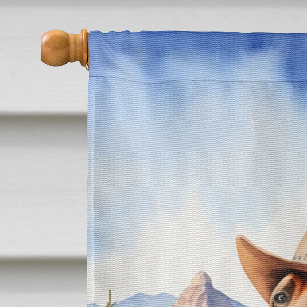 Bloodhound Cowboy Welcome House Flag